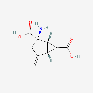 molecular formula C9H11NO4 B8377887 (1S*,2S*,5R*,6S*)-2-amino-4-methylenebicyclo[3.1.0]hexane-2,6-dicarboxylic acid 