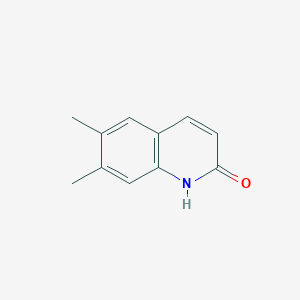 molecular formula C11H11NO B8377910 6,7-Dimethyl-2(1H)-quinolinone CAS No. 154205-25-1