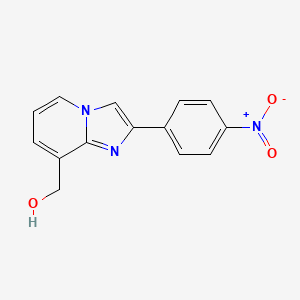 molecular formula C14H11N3O3 B8377924 8-Hydroxymethyl-2-(4-nitrophenyl)imidazo[1,2-a]pyridine 