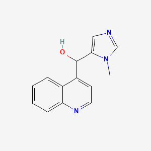 molecular formula C14H13N3O B8377947 (1-Methyl-1H-imidazol-5-yl)(quinolin-4-yl)methanol 