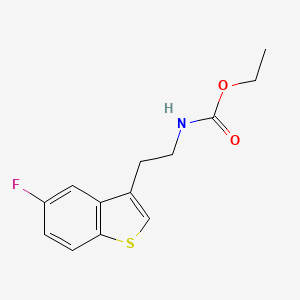 molecular formula C13H14FNO2S B8377960 [2-(5-Fluoro-benzo[b]thiophen-3-yl)-ethyl]-carbamic acid ethyl ester 