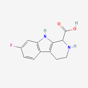 molecular formula C12H11FN2O2 B8378002 7-fluoro-2,3,4,9-tetrahydro-1H-beta-carboline-1-carboxylic acid 