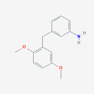 molecular formula C15H17NO2 B8378040 1,4-Dimethoxy-2-(3'-aminobenzyl)benzene 