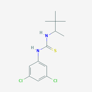 molecular formula C13H18Cl2N2S B8378047 N-(3,5-dichlorophenyl)-N'-(1,2,2-trimethylpropyl)thiourea 
