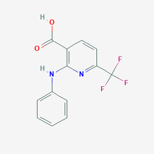 molecular formula C13H9F3N2O2 B8378063 2-Phenylamino-6-trifluoromethyl-nicotinic acid 