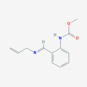 molecular formula C12H14N2O2 B8378071 Methyl 2-[(Allylimino)methyl]phenylcarbamate 