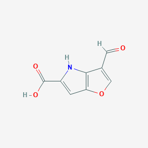 molecular formula C8H5NO4 B8378077 3-formyl-4H-furo[3,2-b]pyrrole-5-carboxylic acid 