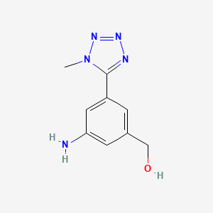 molecular formula C9H11N5O B8378091 [3-Amino-5-(1-methyl-1H-tetrazol-5-yl)-phenyl]-methanol 