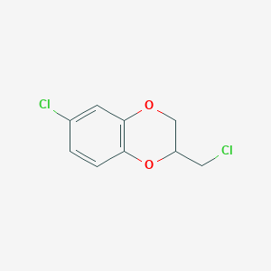 molecular formula C9H8Cl2O2 B8378107 6-Chloro-2-chloromethylbenzo-1,4-dioxane 