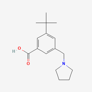 molecular formula C16H23NO2 B8378133 3-Tert-butyl-5-(pyrrolidin-1-ylmethyl)benzoic acid 