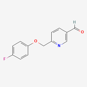 molecular formula C13H10FNO2 B8378135 6-(4-Fluorophenoxymethyl)-pyridine-3-carbaldehyde 