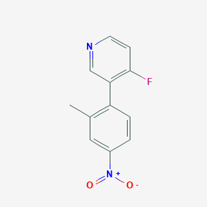4-Fluoro-3-(2-methyl-4-nitrophenyl)pyridine