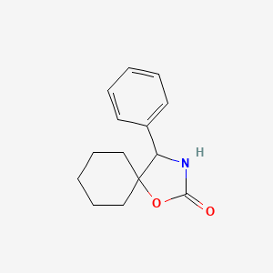 molecular formula C14H17NO2 B8378168 4-Phenyl-1-oxa-3-azaspiro[4.5]decan-2-one 