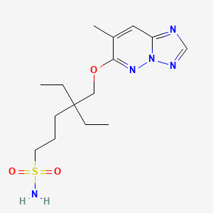 Hexanesulfonamide, 4-ethyl-4-(((7-methyl(1,2,4)triazolo(1,5-b)pyridazin-6-yl)oxy)methyl)-