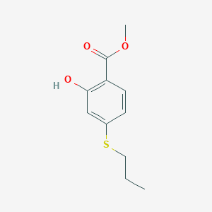 molecular formula C11H14O3S B8378190 Methyl 2-hydroxy-4-(propylthio)benzoate 