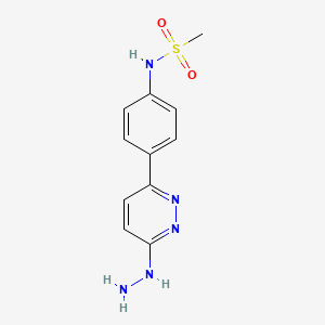molecular formula C11H13N5O2S B8378231 N-(4-(6-hydrazinylpyridazin-3-yl)phenyl)methanesulfonamide 