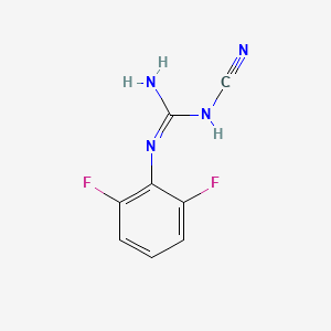 molecular formula C8H6F2N4 B8378236 N''-cyano-N-(2,6-difluorophenyl)guanidine 