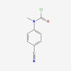molecular formula C9H7ClN2O B8378300 N-methyl-N-(4-cyanophenyl)carbamoyl chloride 