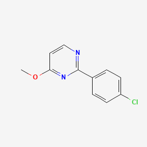 molecular formula C11H9ClN2O B8378304 2-(4-Chlorophenyl)-4-methoxypyrimidine 