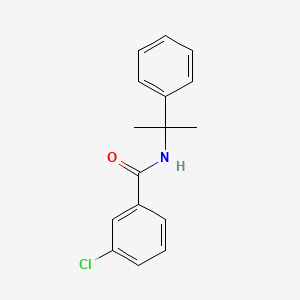 molecular formula C16H16ClNO B8378328 3-chloro-N-(1-methyl-1-phenylethyl)benzamide 