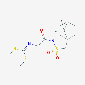 2-(Bis-methylsulfanyl-methyleneamino)-1-(10,10-dimethyl-3,3-dioxo-3-thia-4-aza-tricyclo(5.2.1.0 1,5)dec-4-yl)-ethanone