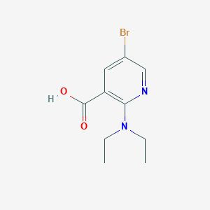 molecular formula C10H13BrN2O2 B8378364 5-Bromo-2-diethylamino-nicotinic acid 
