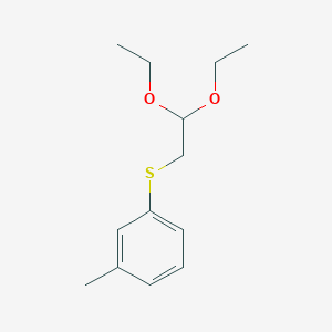 molecular formula C13H20O2S B8378395 1-[(2,2-Diethoxyethyl)sulfanyl]-3-methylbenzene CAS No. 51830-51-4