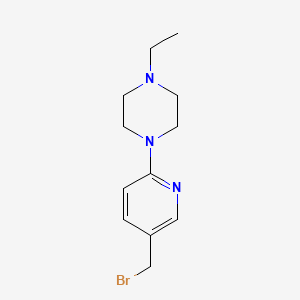 molecular formula C12H18BrN3 B8378424 1-(5-(Bromomethyl)pyridin-2-yl)-4-ethylpiperazine 