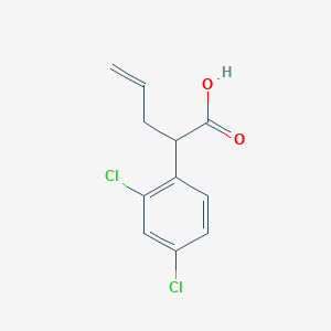 molecular formula C11H10Cl2O2 B8378455 2-(2,4-Dichlorophenyl)pent-4-enoic acid 