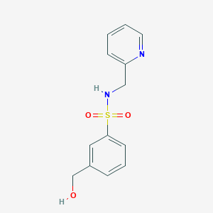 molecular formula C13H14N2O3S B8378463 3-Hydroxymethyl-N-pyridin-2-ylmethyl-benzenesulfonamide 