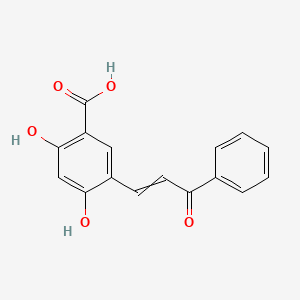 2,4-Dihydroxy-5-(3-oxo-3-phenylprop-1-en-1-yl)benzoic acid