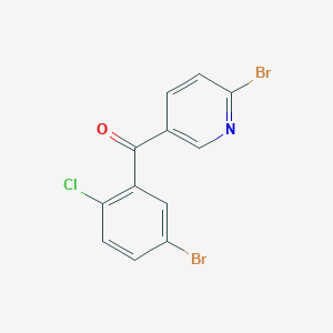 molecular formula C12H6Br2ClNO B8378569 5-Bromo-2-chlorophenyl 6-bromo-3-pyridyl ketone CAS No. 842136-60-1