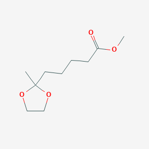 molecular formula C10H18O4 B8378584 5-(2-Methyl-[1,3]dioxolan-2-yl)-pentanoic acid methyl ester 