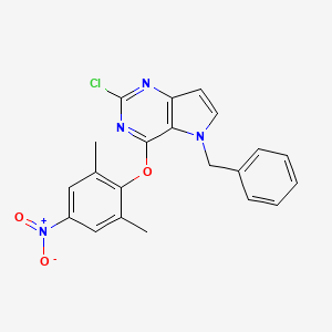 5-benzyl-2-chloro-4-(2,6-dimethyl-4-nitrophenoxy)-5H-pyrrolo[3,2-d]pyrimidine