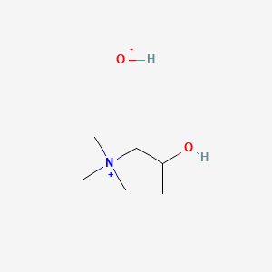 molecular formula C6H17NO2 B8378631 1-Propanaminium, 2-hydroxy-N,N,N-trimethyl-, hydroxide CAS No. 75915-27-4