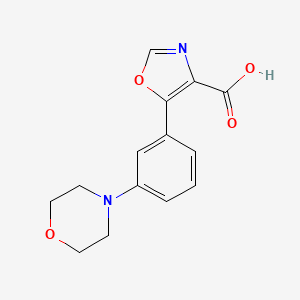 molecular formula C14H14N2O4 B8378639 5-(3-Morpholinophenyl)oxazole-4-carboxylic acid 