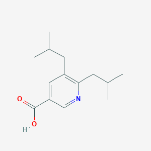 molecular formula C14H21NO2 B8378642 5,6-Bis(2-methylpropyl)pyridine-3-carboxylic acid 