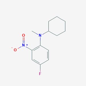 molecular formula C13H17FN2O2 B8378644 N-cyclohexyl-4-fluoro-2-nitro-N-methylaniline 