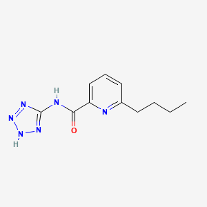 molecular formula C11H14N6O B8378648 N-(5-tetrazolyl)-6-n-butyl-2-pyridinecarboxamide 