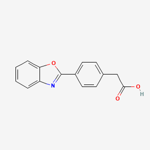 molecular formula C15H11NO3 B8378670 4-(Benzoxazol-2-yl)phenylacetic acid 