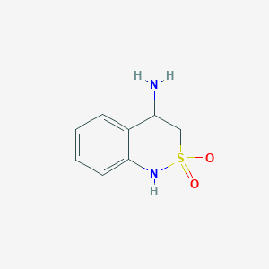 molecular formula C8H10N2O2S B8378736 2,2-Dioxo-1,2,3,4-tetrahydro-2lambda6-benzo[c][1,2]thiazin-4-ylamine 