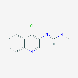 molecular formula C12H12ClN3 B8378742 N'-(4-chloroquinolin-3-yl)-N,N-dimethylimidoformamide 