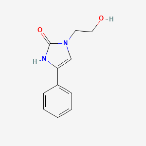 molecular formula C11H12N2O2 B8378745 1-(2-Hydroxyethyl)-4-phenyl-4-imidazolin-2-one 