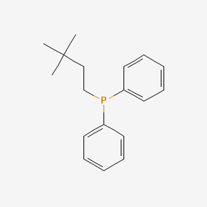 molecular formula C18H23P B8378761 (3,3-Dimethylbutyl)(diphenyl)phosphane CAS No. 15672-89-6