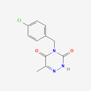 molecular formula C11H10ClN3O2 B8378841 4-(4-chlorobenzyl)-6-methyl-1,2,4-triazine-3,5(2H,4H)-dione 