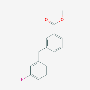 molecular formula C15H13FO2 B8378849 Methyl 3-(3-fluorobenzyl)benzoate 