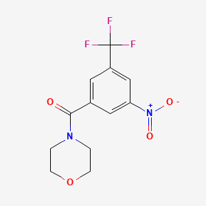 molecular formula C12H11F3N2O4 B8378884 4-(3-Nitro-5-trifluoromethyl-benzoyl)-morpholine 
