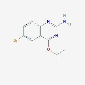 molecular formula C11H12BrN3O B8378919 2-Amino-6-bromo-4-isopropoxy-quinazoline 