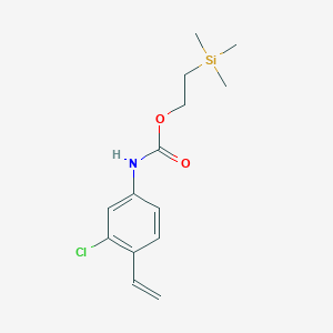 molecular formula C14H20ClNO2Si B8378947 (3-Chloro-4-vinyl-phenyl)-carbamic acid 2-trimethylsilanyl-ethyl ester 