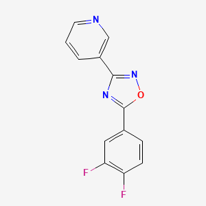 molecular formula C13H7F2N3O B8378976 5-(3,4-Difluorophenyl)-3-(pyridin-3-yl)-1,2,4-oxadiazole 